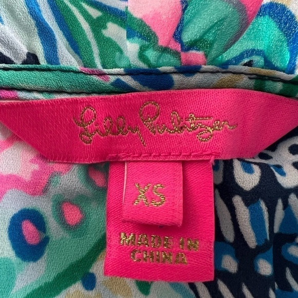 Lilly Pulitzer Talisa Top Lookin Sharp Multi Size XS NEW - Picture 10 of 12